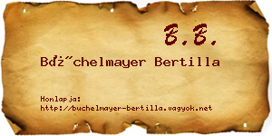 Büchelmayer Bertilla névjegykártya